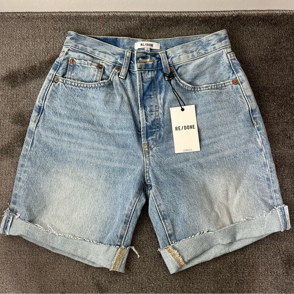 NWT Re/Done 90’s Comfy Organic Cotton Denim Jean Shorts Size 25 - Picture 7 of 15